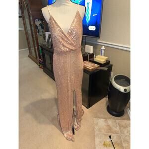 ⭐️ Women’s AARFAR Full Length Sequin Formal Dress. Size Large. NWT!